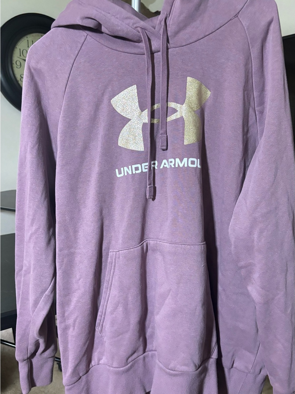 Under Armour Lavender Hoodie with Metallic Logo
